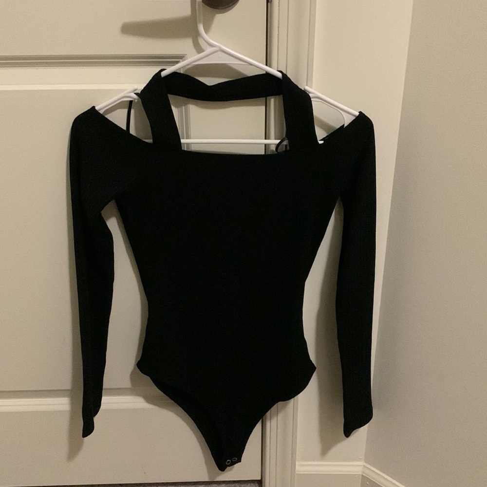 forever 21 contemporary knit top bodysuit black